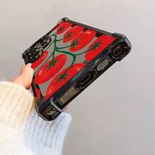 Funda de Teléfono Tomate para Samsung Galaxy S25/S24/S23/S22/FE/Ultra/Plus 4G/5G a Prueba de Golpes, Cubierta Trasera Transparente y Suave - Colores mixtos - Ver 6