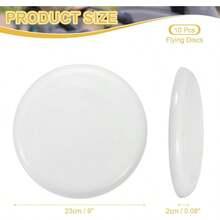 PATIKIL Flying Disc Colorful Plastic Flying Disk Flyer For Outdoor Sports Training Playing Lawn Game Durable And Lightweight Design Ideal For Outdoor Recreation Fitness Activities And Team Building Exercises - White - View 2