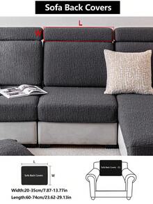 1 件弹力沙发套，防滑全覆盖沙发座套，适合所有季节，布艺加厚沙发套，可机洗，防尘，宠物友好，家居装饰，可调节，适用于转角沙发、卧室、办公室、客厅 1/2/3/4 座 - 深灰色 - 查看 19