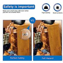 Adhesive Furniture Wall Anchors 10 Pairs 20 Packs Vinkqiado Anti Tip Furniture Safety Straps For Baby Proofing Secure Bookcase Dresser Shelf Cabinet To Wall For Child - như hình ảnh - Xem 4