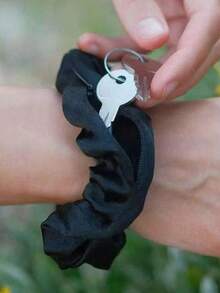 2 in 1 Fascia per capelli in velluto con tasca nascosta, accessorio per capelli multifunzionale per riporre contanti e piccoli oggetti, fascia elastica con cerniera e scomparto segreto per chiavi, regalo di Natale, regalo di Capodanno - Multicolore - Visualizzare 1