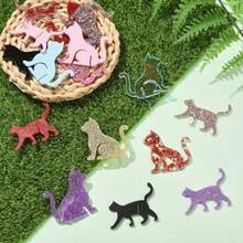 DKitBeads 32Pcs Cat Drink Markers Acrylic Wine Glass Charms Kitten Animal Label Mug Cup Drink Tags For Birthday Wedding Tasting Party Decor - như hình ảnh - Xem 5