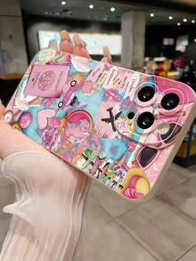 1 قطعة غطاء هاتف مضاد للسقوط مطفي بطباعة طائرة سفر بتصميم بسيط متوافق مع أيفون 17/16/15/14/13/12/11 برو بلس ماكس