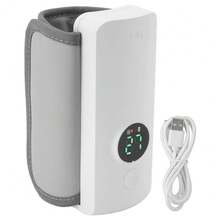 便携式暖奶器，2000mAh USB充电婴儿暖奶器，7.4V 2A 18W 保温，便携式婴儿哺乳工具，温控袋，适合新生儿喂养，春夏精选，伴娘礼物，房间装饰，卧室装饰，海滩，旅行，男士适用，女士适用，度假 - 白色 - 查看 1