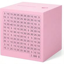 S Chenge Box With 2000 Dollar Goals Wooden Cash Money  Box Piggy Bank For And Adults Pink - 45 inch - Xem 1