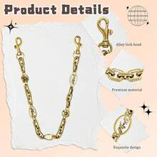 Gold Bag Charms Purse Charm Extender Chain - Gold Vintage Bag Accessories - Cute Handle Replacement Charms Accessories - Handbags Tote Bags Accessories Gifts For Women{Inchcolor_nameinch:InchGold4inch} - Vàng4 - Xem 5