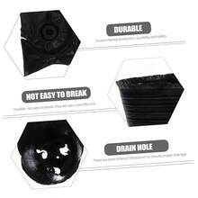 100/300PCS Breathable Black Seedling Nursery Pots – Durable Plastic Grow Cups With Drainage Holes For Home Garden Flowers And Plants - Black - View 7