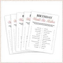 Birthday Party Game - Who Knows The Birthday Star Best? - Birthday Game Set, Teenage & Adult Birthday Card Set, Ladies Sweet Party Supplies - Multicolor - View 3