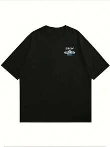 BMW Boxer Engine Graphic T-Shirt, 100% Cotton, Casual, Comfortable, Durable, Double-Sided Art Print. - 黑色 - 查看 2