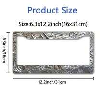 1pc, Vintage Car Metal License Plate Frame Cover Novelty Car License Plate Frame  , 2D, Perfect For Room Decoration, 16*31cm(6.2*12.2inch) - 31*16cm (12,2*6,3 inch) - Xem 2