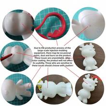 DIY涂鸦流体熊钥匙扣、长耳兔、小外星人装饰、手工材料DIY创作手绘白色底色玩具套装（包含：3色或12色丙烯颜料和画笔）（配件颜色随机）