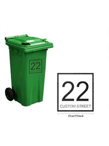 Pack Of 2 White Bin Sticker Numbers Waterproof Self Adhesive Bin Numbers For Wheelie Bins Large Numbers, Graphic Print - Multicolor - View 5