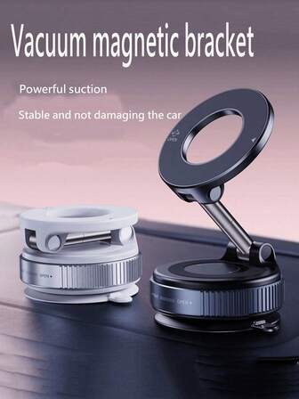 1pc Magnetic Phone Holder, Vacuum Suction Cup Style Car Phone Mount, Foldable Desktop Slouchy Bracket Compatible With IPhone, Android Phone, Gift For Birthday, Family, Friends, For Summer Bathroom Kitchen Gifts Birthday Phone Stand Phone Accessories Strong Load-Bearing