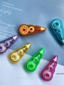 6pcs Set Mixed Colorful Press Type Correctiong Tape ,Back To School,Christmas Gift - View 5