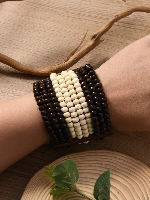 New Handmade Wooden Bohemian Vintage Style Fashion Versatile Bracelet