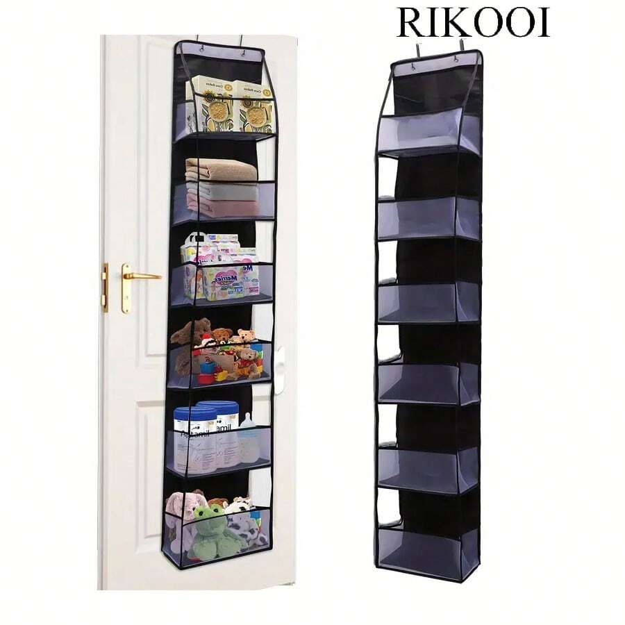 1pc 6-Pocket Over The Door Hanging Storage Bag - Multipurpose, Reinforced Mesh Design, For Snacks & Toys, Durable Material, Wall-Mounted, Suitable For Various Rooms, An Ideal Household Essential, Great Gift For Halloween & Christmas