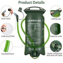 NEWBOLER 1.5升/2升/3升大容量水瓶水袋储水袋水袋背包收纳袋跑步水袋背心背包 - 彩色 - 查看 3