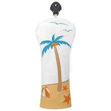 Coconut Tree Design Golf Club Head Cover, Fashionable Golf Club Head Cover, Embroidery Design, Durable Dustproof, The Best Protection For Golf Clubs. - White - View 9