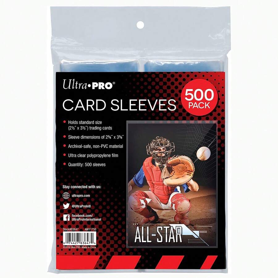 Fundas para cartas coleccionables de 500 unidades * fundas para cartas Mtg, protector de cartas deportivas para fotocartas, fundas estándar para cartas TCG * con Magic Baseball Card de 66 x 91 mm
