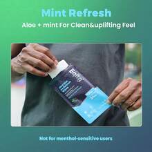 15-Pack Extra-Large Mint Body Cleansing Wipes For Adults – Individually Wrapped Rinse-Free Shower Towelettes 10″*24″| Alcohol-Free, Aloe, Chamomile & Vitamin E | Gym,Travel & Camping Essentials - trắng - Xem 7