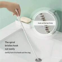 1Pcs Professional Drain Unclogger - Flexible Steel Drain Snake For Shower, Sink, And Bathtub Clogs. Reusable And Easy To Operate, Clears Pipes Without Chemicals. - 銀色 - 查看 3