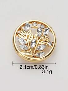 5颗/套 水钻珍珠花朵造型时尚百搭金属纽扣，适用于婚纱、西装、开衫、毛衣、女装装饰、DIY工艺品、包包配饰、鞋子、礼品盒等。 - 彩色 - 查看 9