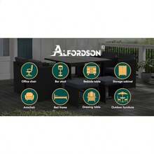 4 PCS PE Wicker Ottomans With 4X Seat Cushions& 4X Cushion Covers 45 X 45x 37cm Outdoor Patio Garden Furniture Set UVResistant Steel Frame