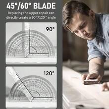 Professional Manual Drywall Chamfer Plane, Heavy-Duty Quick Chamfer Tool With 10 Adjustable Blades, No Electricity Needed, Suitable For Drywall, Woodworking And DIY Projects, Compatible With 45°/60° Chamfered Edges, Ergonomic Woodworking Accessory With Plastic Handle, Compact And Sturdy Hand Planer, Designed For Construction Workers - Multicolor - View 6