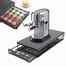 Cajón para Cápsulas de café, Cajón de Almacenaje para Cápsulas de Café, Organizador Soportes para Cápsulas de Café 40x20x7.5, Negro - 1 - Ver 1