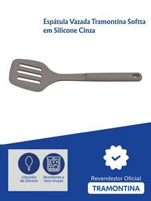 Tramontina Softta Slotted Spatula In Gray Silicone - Tramontina - 漏勺 25850/160 - 查看 2