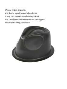 1pc Vintage Western Cowboy Style Hat, Made Of Soft PU Cord, Suitable For Halloween, Daily Wear, Travel, Holiday Celebration, Sun Protection, Outdoor