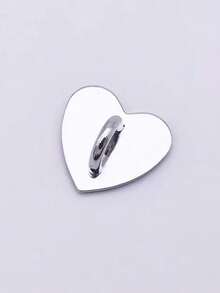 2pcs Silver Heart Shaped Hanging Hooks Decoration, Convenient To Carry, Adhesive Back To Prevent Falling Off, Fashionable And Exquisite, Ideal Gift For Mother, Family, Friends On Birthday, Holiday, Also A Great Choice For Phone Charms And Phone Straps - Multicolor - View 6