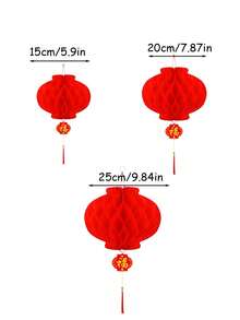 25/10/5pcsNew Year Decorative Lanterns, Spring Festival Decorative Ornaments, Red Lantern Decorations, Special Spring Festival Event Supplies, 2026 Spring Festival Decoration DIY, Suitable For New Year Decorations, Spring Festival Decorative Supplies - Multicolor - View 10