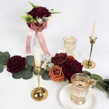 1/250PCS Realistic Roses Artificial Flowers , Fake Roses With Bendable Long Stems, Autumn Decor, Texture Flowers For Wedding Decorations,Home Decor, Arrangement, Event, Holiday,Parties.