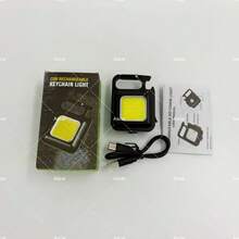 Mini Lanterna Led Portátil Usb Recarregável Bolso Tática Abridor - Preto - Visão 2