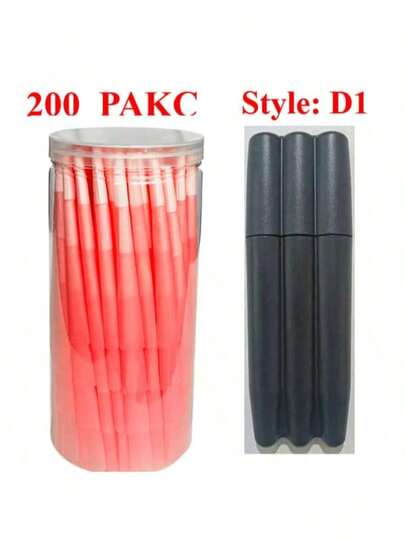 1000/200/100/50/30/10pcs Natural Pre-Rolled Cones Rolling Papers - King Size Ultra Thin & Slow Burning Smoking+1pc Cigarette Case,Cones With Tips/Tubes - Trumpet Tube Rolling Paper For Holiday/Valentine's Gifts & Smoking Accessories,Father's Day Gift