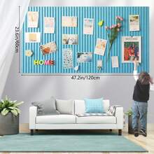 60cm X 120cm Felt Message Board, Nordic Style Vertical Creative Photo Display, Home Office Wall Decor, Classroom Decor, Christmas Holiday Spring Decor Gift, Includes Wall Paper Background, DIY Craft, Seasonal Home Decor, Back To School, Holiday Party Decor, Halloween, Christmas Eve And New Year Decorations, New Year Gift, Meaningful Gift For Friends, Classmates, Elders, Teachers - Multicolor/A - View 18