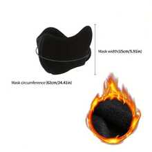 冬季电动自行车耳罩，男士防风面罩，冬季防冻耳罩，冬季防风加厚面耳保暖罩 - 透气骑行面罩，黑色，7个国家热销 - 彩色 - 查看 4