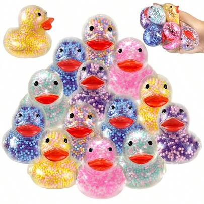 1/3/6/10PCS Squish Duck Balls - Jumbo Mochi Squish Toys - Fidget Stress Balls For Adults, Cute Duck Stress Relief Stress Ball, Squeeze Ball, Birthday Party Favors, Random Style And Color