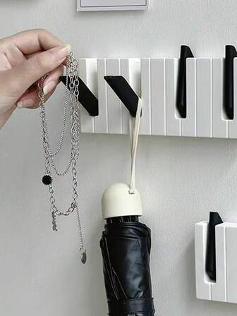 Creative Piano Key Shaped Wall Hooks, Ideal Christmas Gift, Suitable For Home, Christmas, Halloween, Mother's Day, Valentine's Day, Dorm, Winter Gifts, Couple Gifts, Ladies' Party, Carnival, Oktoberfest, Carnival In Brazil, St. Patrick's Day, Christmas Party Favors And Daily Use