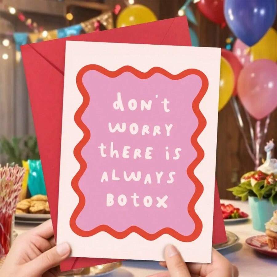 1 Pc Funny Birthday Card For Friends, Hilarious Birthday Card For Sister Mom Dad Encouragement Card Halloween Christmas Greeting Card - Multicolor - View 1