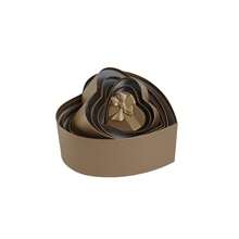 Zestaw prezentowy NICE LIFE, 10 elementów, brązowe pudełka w kształcie serca, eleganckie pudełka z wstążką na prezenty ślubne, rocznicowe i walentynkowe