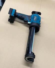 Pistola de pegamento eléctrica LED, pistola de pegamento para estructura, pistola de pegamento de vidrio, hermosa costura, pistola de pegamento eléctrica, pistola de calafateo, pistola de compresión - Azul - Ver 3