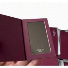 Gucci Pocket Mirror Flip-Top Magnetic Portable Makeup Mirror, Exquisite And Portable Small Beauty Mirror, Texture Touch-Up Mirror, Mini For Gift - Red - View 3