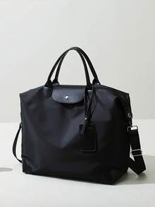 休闲百搭通勤大容量手提包，纯色 - 彩色 - 查看 1