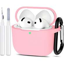 1 husă cu kit de curățare, husă de protecție din silicon moale compatibilă cu Apple Pro a 2-a/1-a generație, cu breloc