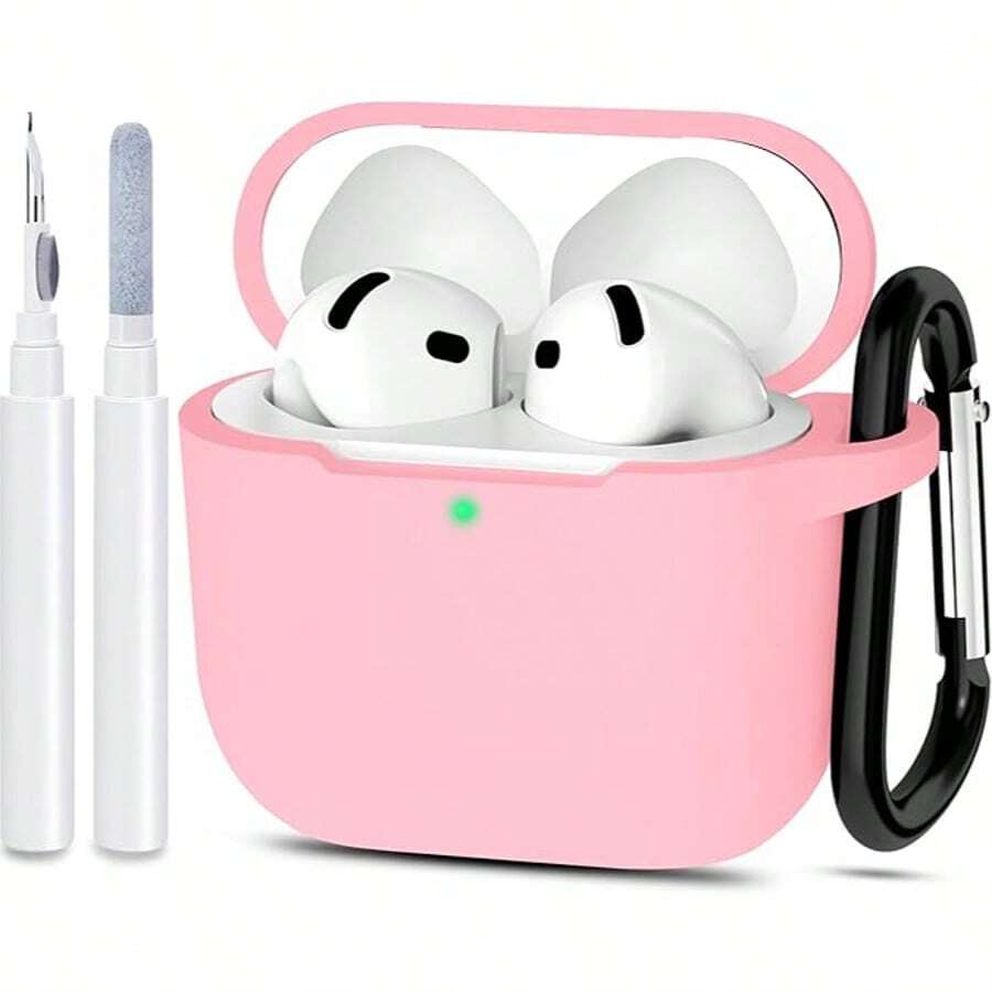 1 husă cu kit de curățare, husă de protecție din silicon moale compatibilă cu Apple Pro a 2-a/1-a generație, cu breloc