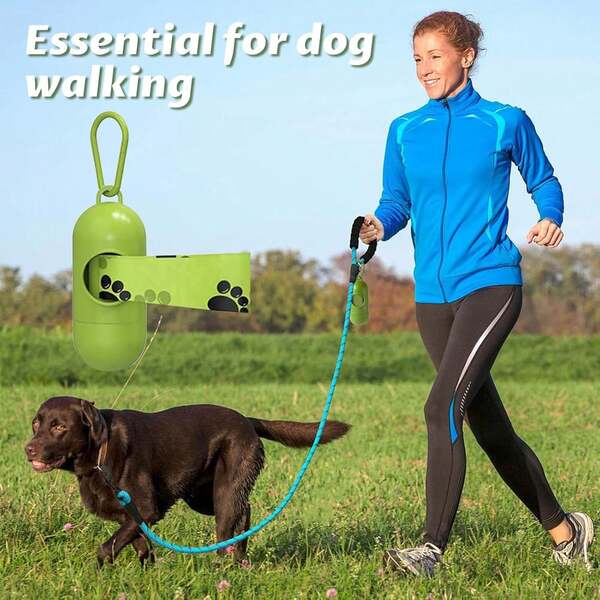 80pcs/4rolls Leak-Proof & Odor-Resistant Pet Waste Bags With Paw Print Design - Thick Polyethylene, Easy To Clean, Durable & High Quality, Suitable For Dogs & Cats, Pet Trash Bags, Pet Waste Disposal, Paw Print Bags, Odor-Resistant Material