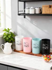 1pc Thickened Stainless Steel Chopstick Holder In Nordic Style - Ins Design, Household Use, Draining Functionality For Kitchen Storage