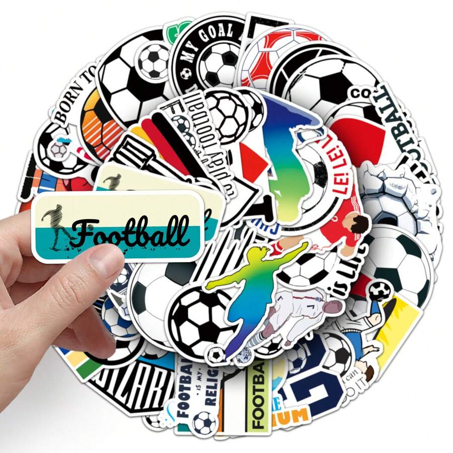 50 miếng dán tường hành lý ván trượt sáng tạo hình bóng đá Graffiti cá nhân hóa xuyên biên giới - Nhiều màu - Xem 1